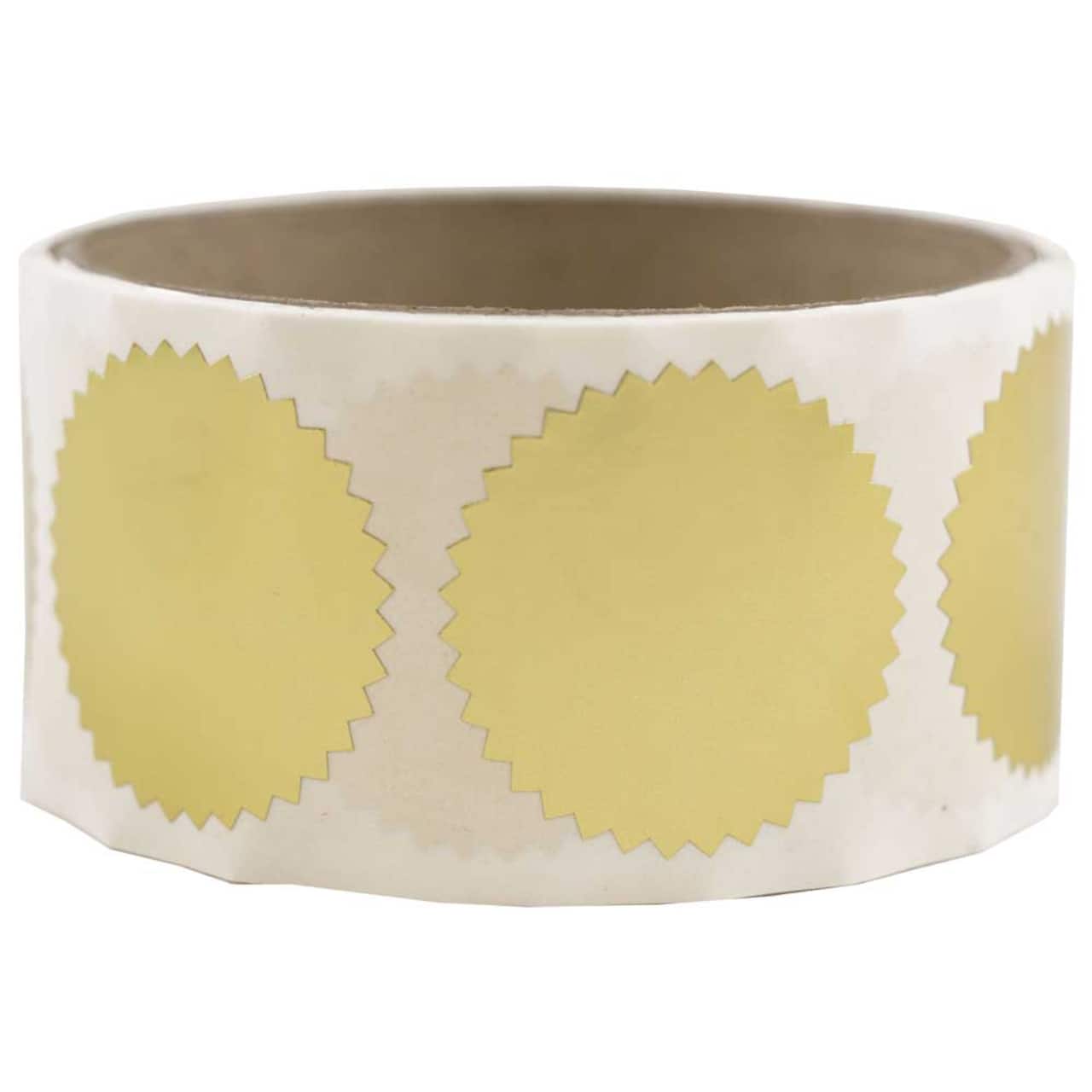 JAM Paper Gold Serrated Edge Circle Label Wafer Seals